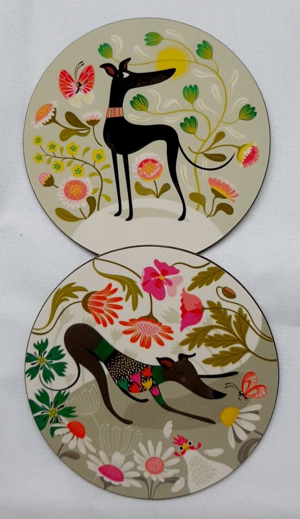 Set of 2 Coasters - Happy Hounds